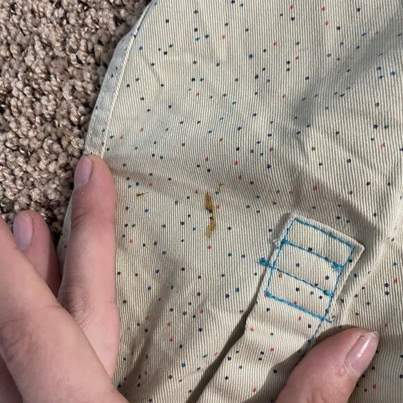 Modern Amusement White & Multicolor Thread Long Sleeve Flannel Button Shirt Sz L - Picture 6 of 9